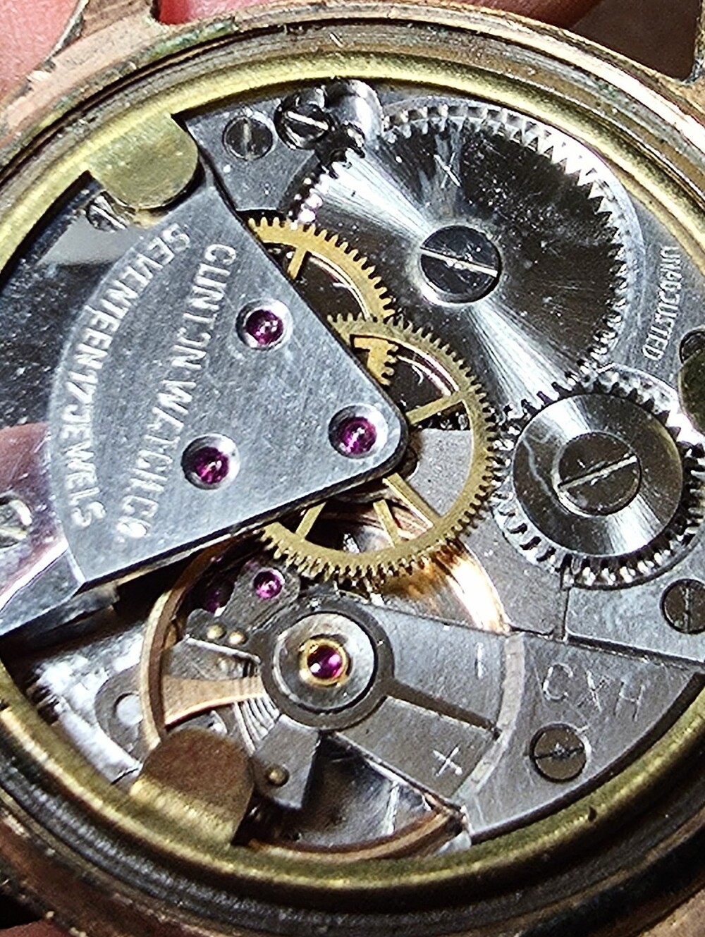 Clinton vintage made in Germany 17 Jewels Men's Watch - Parts or Repair - Picture 4 of 4